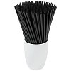 Трубочки для коктейлей прямые, пластиковые, 5 х 210 мм, черные, КОМПЛЕКТ 250 штук, LAIMA, 608154