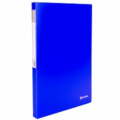 Папка с металлическим скоросшивателем и внутренним карманом BRAUBERG "Neon", 16 мм, синяя, до 100 листов, 0,7 мм, 227467 фото