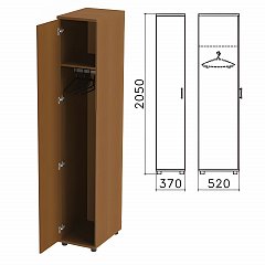 Шкаф для одежды "Монолит", 370х520х2050 мм, цвет орех гварнери, ШМ52.3 фото