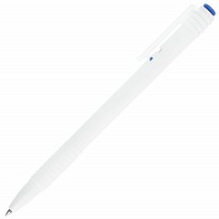 Ручка шариковая масляная автоматическая BRAUBERG "Click White", СИНЯЯ, корпус белый, узел 1 мм, линия письма 0,5 мм, 142713 фото