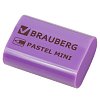 Ластик BRAUBERG "Pastel Mini", 27х18х10 мм, ассорти пастельных цветов, экологичный ПВХ, 229581