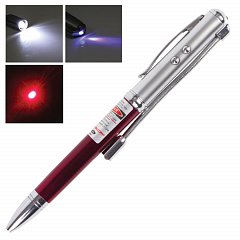 Указка лазерная, радиус 200 м, красный луч, LED-фонарь, стилус, детектор купюр, ручка, TD-RP-36 фото