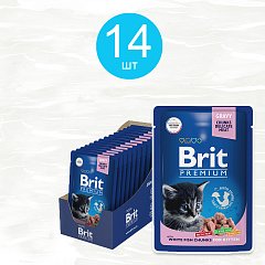 Пауч для котят белая рыба в соусе - 14шт. по 85гр. фото
