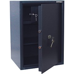 Сейф BRABIX "КМ-620Т", 620х430х375 мм, 35 кг, ключевой замок + полка, трейзер, крепление к стене, 291167 фото