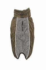 ДоГГон СМАРТ Нано плащ-дождевик светоотражающий, флисовая подкладка Hexagon jackets 30см, оливковый фото