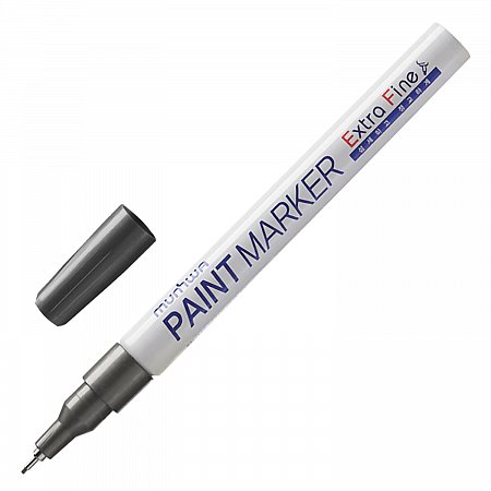 Маркер-краска лаковый MUNHWA "Extra Fine Paint Marker", СЕРЕБРЯНЫЙ, 1 мм, нитро-основа, EFPM-06 фото