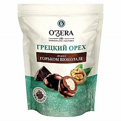 Конфеты драже O'ZERA Грецкий орех в горьком шоколаде, 150 г, пакет, ш/к 15616, КРР108 фото