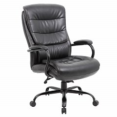 Кресло офисное BRABIX PREMIUM "Heavy Duty HD-004", НАГРУЗКА до 200 кг, экокожа, черное, 531942 фото