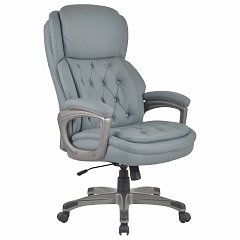Кресло BRABIX PREMIUM "Regal EX-557", НАГРУЗКА до 150 кг, пружинный блок, экокожа, серое, 532946 фото