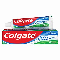 Зубная паста 50мл COLGATE "Натуральная мята", тройное действие, с фторидом, ш/к 28954, 7891024128954 фото