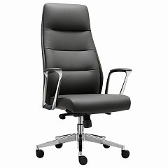 Кресло BRABIX PREMIUM ''Adept EX-752'', синхромеханизм, алюминий, экокожа, черное, 532930 фото