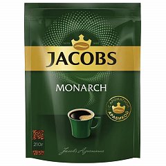Кофе растворимый JACOBS "Monarch", сублимированный, 210 г, мягкая упаковка, 8052808 фото