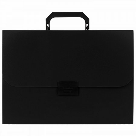Портфель пластиковый STAFF А4 (330х235х36 мм), 7 отделений, индексные ярлыки, черный, 229243 фото