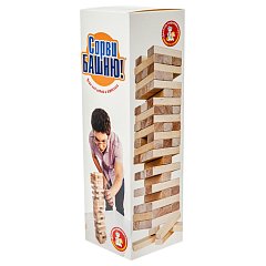 Игра настольная Башня "Сорви Башню", неокрашенные деревянные блоки, 10 КОРОЛЕВСТВО, 1506 фото