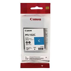 Картридж струйный CANON (PFI-102C) iPF500/510/F600/605/610/650/655/700/710/720, голубой, оригинальный, 130 мл, 0896B001 фото