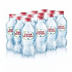 Вода ГАЗИРОВАННАЯ питьевая СВЯТОЙ ИСТОЧНИК, 0,33 л, пластиковая бутылка фото