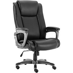 Кресло офисное BRABIX PREMIUM "Solid HD-005", НАГРУЗКА до 180 кг, рециклированная кожа, черное, 531941 фото