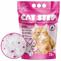 Наполнитель впитывающий силикагелевый CAT STEP Arctic Pink, 7,6 л фото