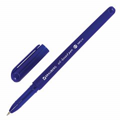Ручка шариковая масляная BRAUBERG "Fine", СИНЯЯ, корпус синий, узел 0,7 мм, линия письма 0,35 мм, 142947 фото