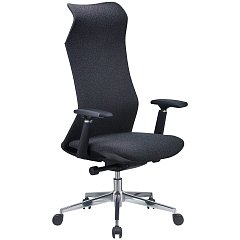 Кресло офисное CHAIRMAN CH 583 SL, хром, 3D подлокотники, синхромеханизм, ткань, темно-серое, 7131358 фото