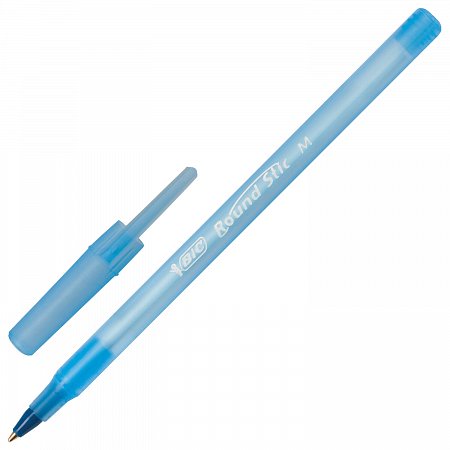 Ручка шариковая BIC "Round Stic", СИНЯЯ, корпус голубой, узел 1 мм, линия письма 0,32 мм, С ШТРИХКОДОМ, 934598 фото