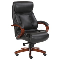 Кресло из натуральной кожи BRABIX PREMIUM "Infinity EX-707", дерево, черное, 531826 фото