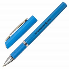 Ручка шариковая масляная с грипом BRAUBERG "Roll", СИНЯЯ, корпус синий, узел 0,7 мм, линия письма 0,35 мм, 143005 фото
