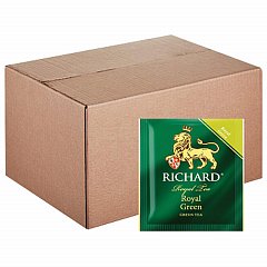 Чай RICHARD "Royal Green", зеленый, 200 пакетиков в конвертах по 2 г, 100183 фото
