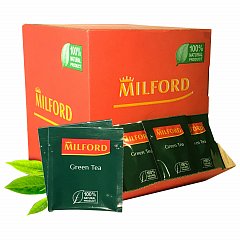 Чай MILFORD "Green tea", зеленый, 200 пакетиков в конвертах по 1,75 г, 6991 РК фото