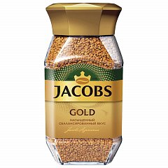 Кофе растворимый JACOBS "Gold", сублимированный, 190 г, стеклянная банка, 8051789 фото