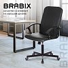 Кресло офисное BRABIX "Simple EX-521", компактная упаковка, экокожа, черное, 532103