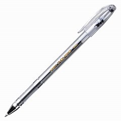 Ручка гелевая CROWN "Hi-Jell", ЧЕРНАЯ, корпус прозрачный, узел 0,5 мм, линия письма 0,35 мм, HJR-500B фото