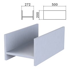 Подставка под системный блок "Бюджет", 272х500х200 мм, серая, 402669-030 фото