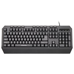 Клавиатура проводная SONNEN KB-7700, USB, 104 клавиши + 10 программируемых клавиш, RGB, черная, 513512 фото