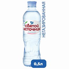 Вода негазированная питьевая "Святой источник", 0,5 л, пластиковая бутылка фото