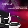 Кресло компьютерное BRABIX "Alpha GM-018", ткань/экокожа, черное/белое, 532640, GM-018_532640