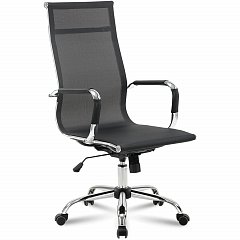 Кресло офисное BRABIX "Line EX-530", хром, сетка, черное, 531846 фото