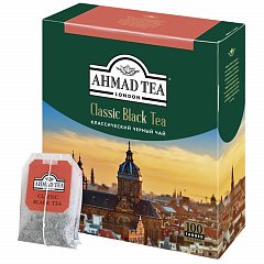 Чай AHMAD "Classic Black Tea", черный, 100 пакетиков с ярлычками по 2 г, 1665-08 фото