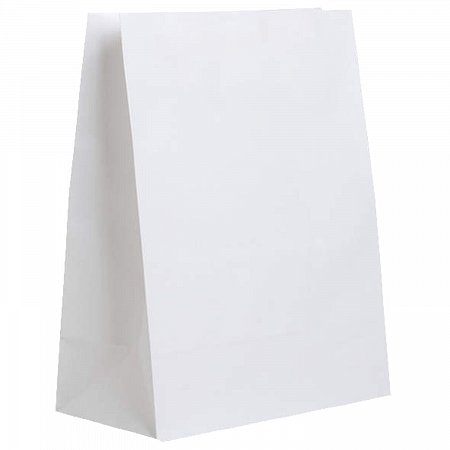 Крафт пакет бумажный БЕЛЫЙ 22х12х29 см, плотность 65 г/м2, 606866 фото