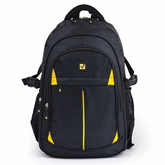 Рюкзак BRAUBERG TITANIUM для старшеклассников/студентов/молодежи, желтые вставки, 45х28х18 см, 224385 фото