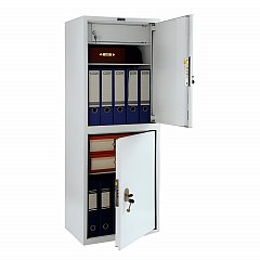 Шкаф металлический для документов AIKO "SL-125/2Т" светло-серый, 1252х460х340 мм, 31 кг фото