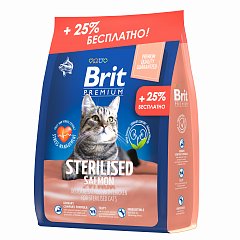 Брит Premium сухой корм для стерилизованных кошек с лососем и курицей 2кг (+ 500г в ПОДАРОК) фото