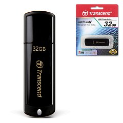 Флеш-диск 32 GB, TRANSCEND Jet Flash 350, USB 2.0, черный, TS32GJF350 фото