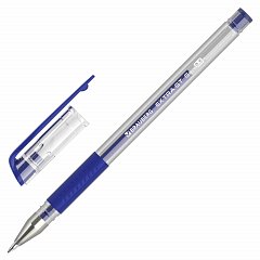 Ручка гелевая с грипом BRAUBERG "EXTRA GT", СИНЯЯ, стандартный узел 0,5 мм, линия 0,35 мм, 143915 фото