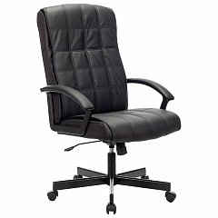Кресло офисное BRABIX "Quadro EX-524", компактная упаковка, экокожа, черное, 532104 фото