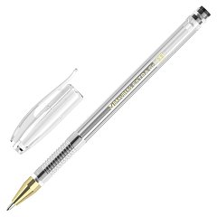 Ручка гелевая BRAUBERG "EXTRA GLD", ЧЕРНАЯ, корпус прозрачный, узел 0,5мм, линия 0,35мм, 143901 фото