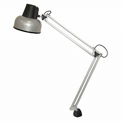 Светильник настольный "Бета", на струбцине, лампа накаливания/люминесцентная/светодиодная, до 60 Вт, серебристый, высота 70 см,Е27 фото