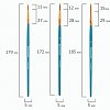 Кисти синтетика BRAUBERG, НАБОР 10шт, синие, (Кругл.2,3,4,5,8; Плоск.2,5,8; Лайнеры 1, 201030