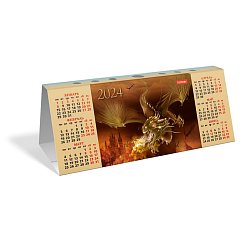 Календарь-домик настольный с высечкой на 2024 г., "Год Дракона", HATBER, КД6, КД6_907 фото