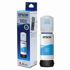 Чернила EPSON 003 (C13T00V298) для СНПЧ EPSON L3210/L3216/L3218, голубые, ОРИГИНАЛЬНЫЕ фото